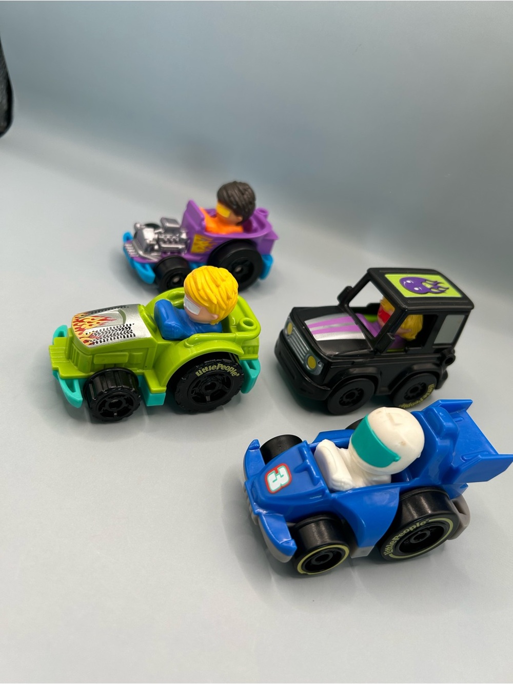 Fisher-Price Little People Wheelies  Lot of 4 Collectible Vehicles